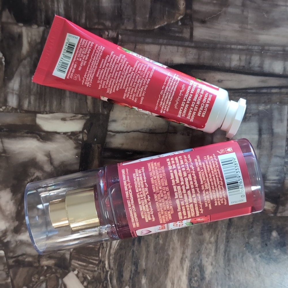 Bath & Body Works ๐ Strawberry Pound Cake Hand Cream & Travel Size Mist Set - Picture 3 of 4